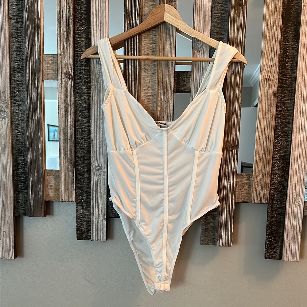 Fashion Nova White Bodysuit